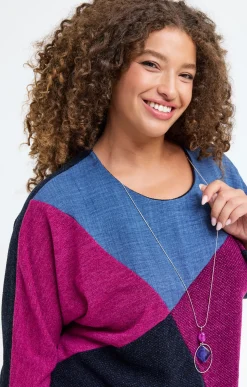 Toscane Boutique Pull patch avec collier| Pulls & Cardigans
