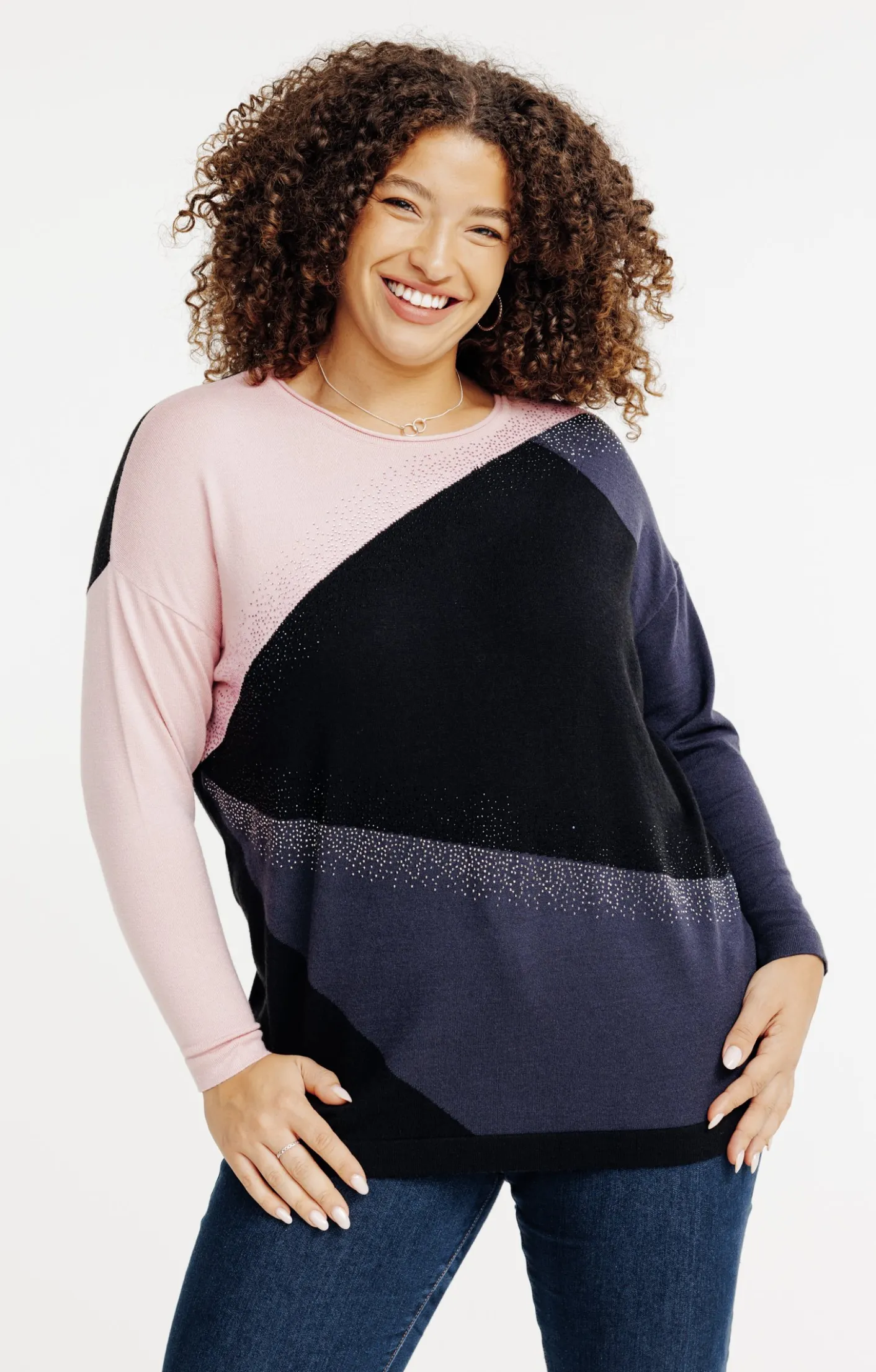 Toscane Boutique Pull patch avec strass| Pulls & Cardigans