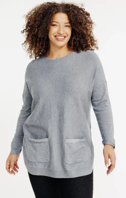 Toscane Boutique Pull uni avec poches| Pulls & Cardigans