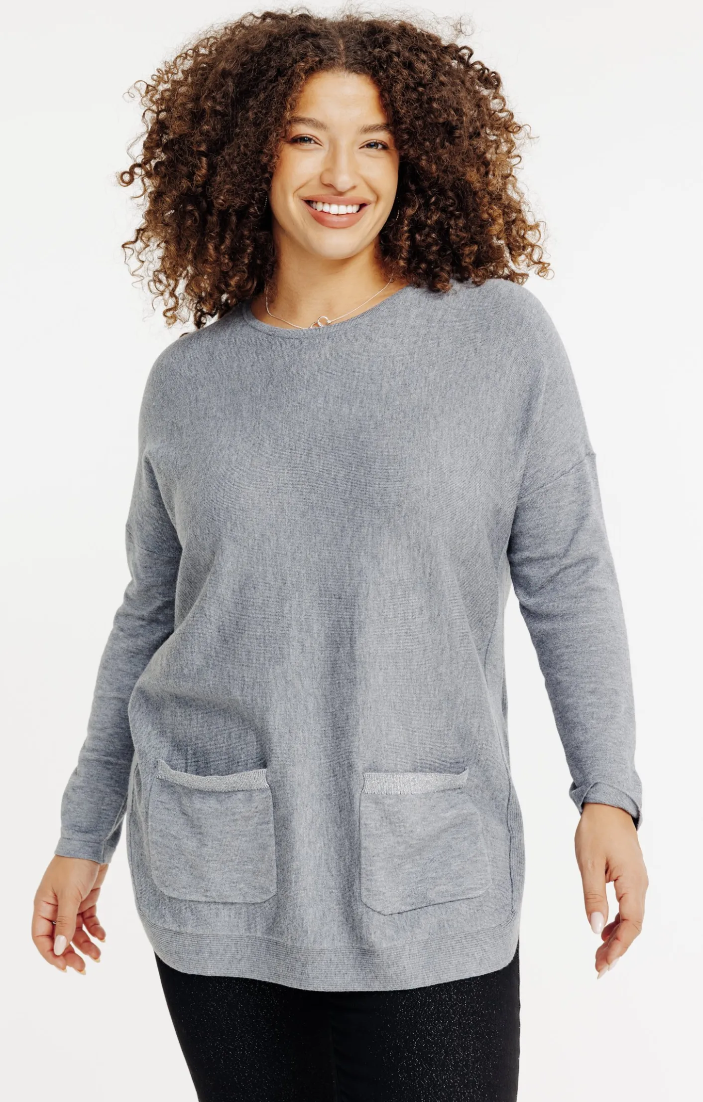Toscane Boutique Pull uni avec poches| Pulls & Cardigans