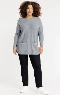 Toscane Boutique Pull uni avec poches| Pulls & Cardigans