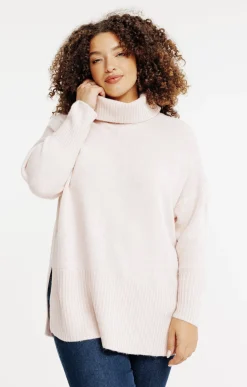 Toscane Boutique Pull uni col montant| Pulls & Cardigans