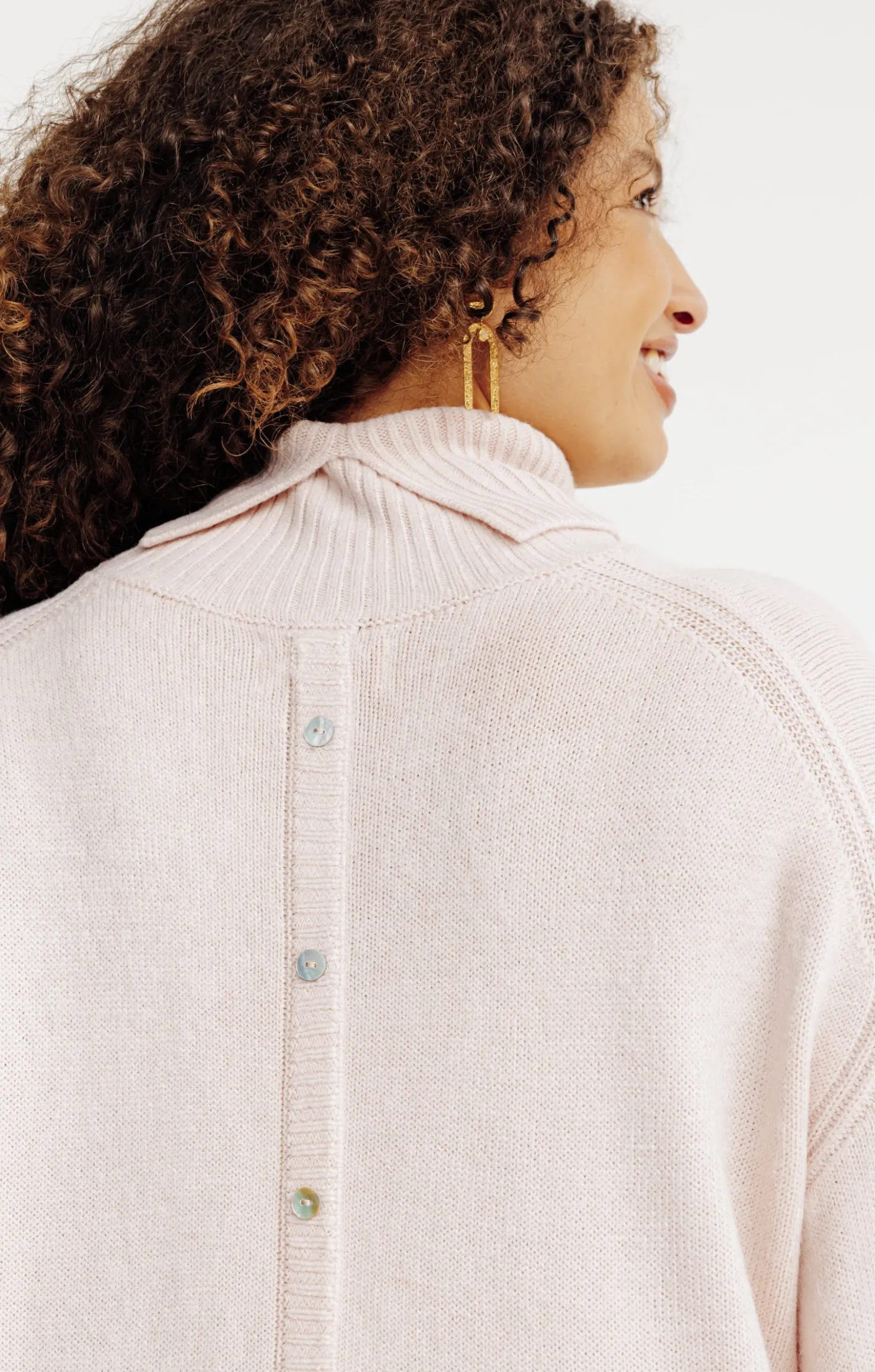 Toscane Boutique Pull uni col montant| Pulls & Cardigans