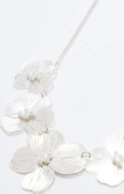 Toscane Boutique Ras-de-cou 5 fleurs silver| Accessoires