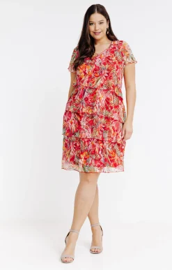 Toscane Boutique Robe en dentelle avec volants| Robes