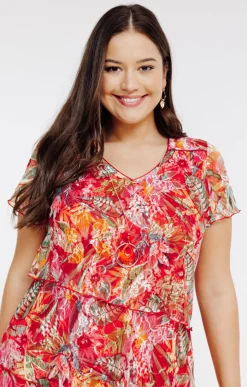 Toscane Boutique Robe en dentelle avec volants| Robes