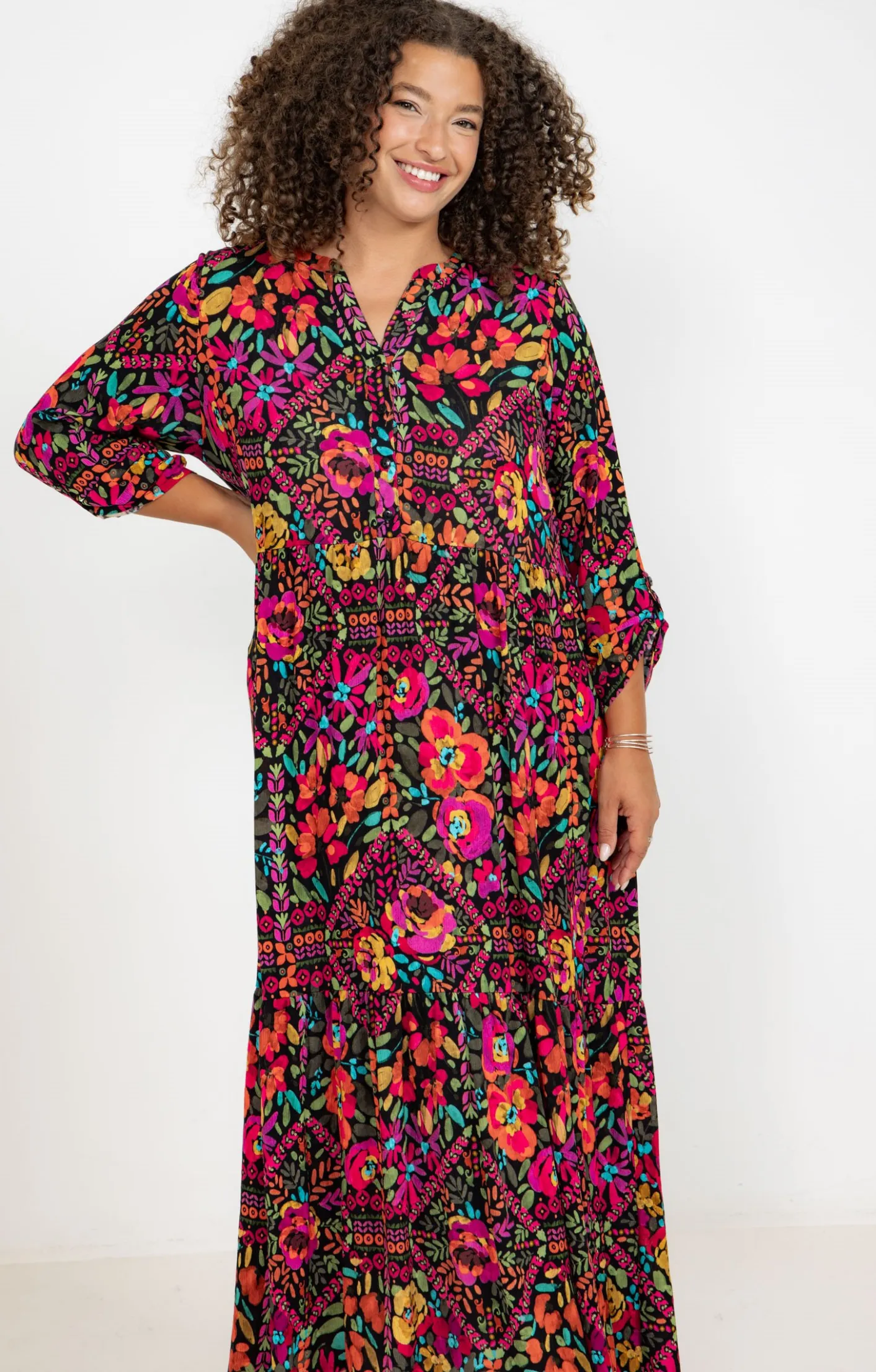 Toscane Boutique Robe longue crépon| Robes