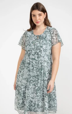 Toscane Boutique Robe plissée à fleurs| Robes