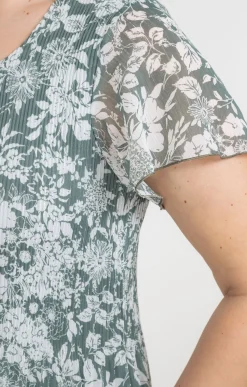Toscane Boutique Robe plissée à fleurs| Robes