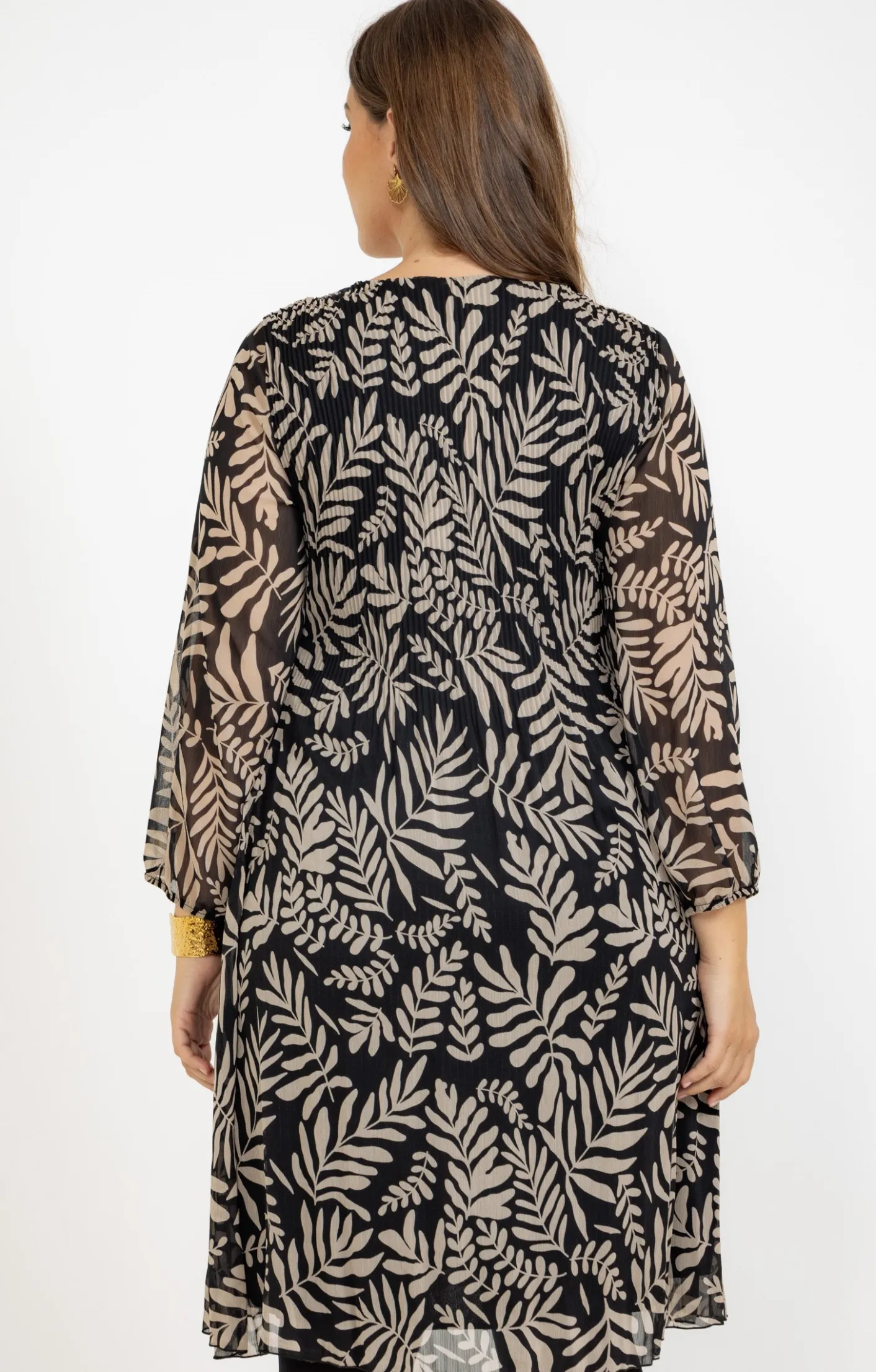Toscane Boutique Robe plissée et imprimée| Robes