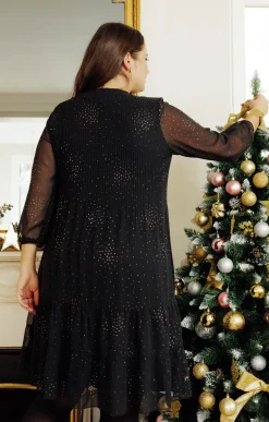 Toscane Boutique Robe plissée fêtes paillettes| Robes