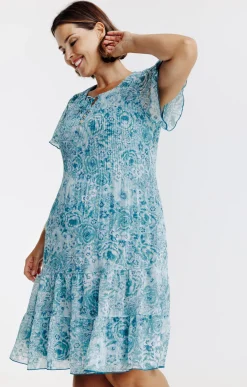 Toscane Boutique Robe plissée imprimé floral| Robes