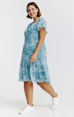 Toscane Boutique Robe plissée imprimé floral| Robes