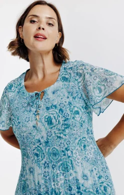 Toscane Boutique Robe plissée imprimé floral| Robes