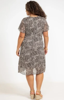 Toscane Boutique Robe voile lurex imprimé zèbre| Robes