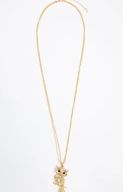 Toscane Boutique Sautoir chouette multichaine| Accessoires