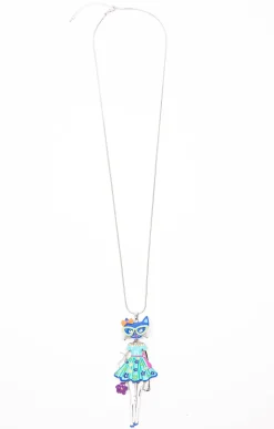 Toscane Boutique Sautoir poupée chat à fleurs| Accessoires