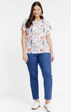 Toscane Boutique Tee-shirt à imprimé chats| Tee-shirts