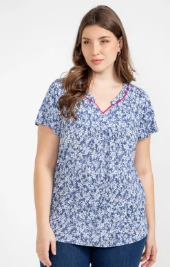 Toscane Boutique Tee-shirt à imprimé fleurs| Tee-shirts
