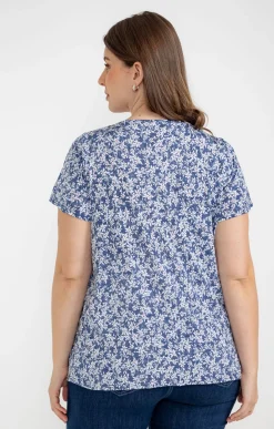 Toscane Boutique Tee-shirt à imprimé fleurs| Tee-shirts