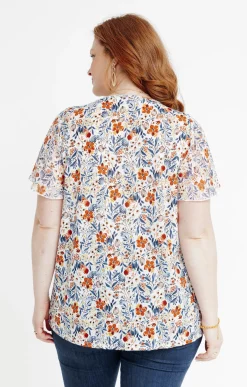 Toscane Boutique Tee-shirt à imprimé floral| Tee-shirts