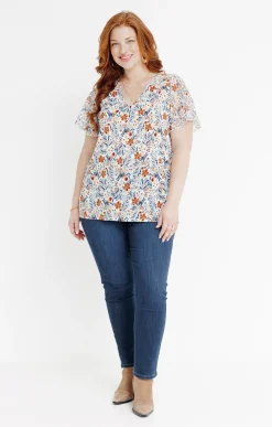 Toscane Boutique Tee-shirt à imprimé floral| Tee-shirts