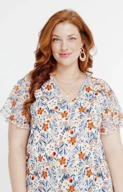 Toscane Boutique Tee-shirt à imprimé floral| Tee-shirts