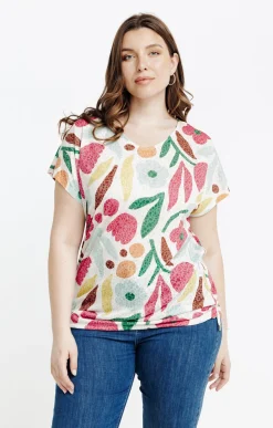 Toscane Boutique Tee-shirt à imprimé floral| Tee-shirts