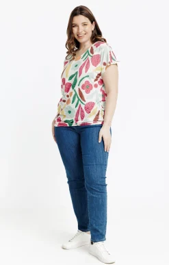 Toscane Boutique Tee-shirt à imprimé floral| Tee-shirts