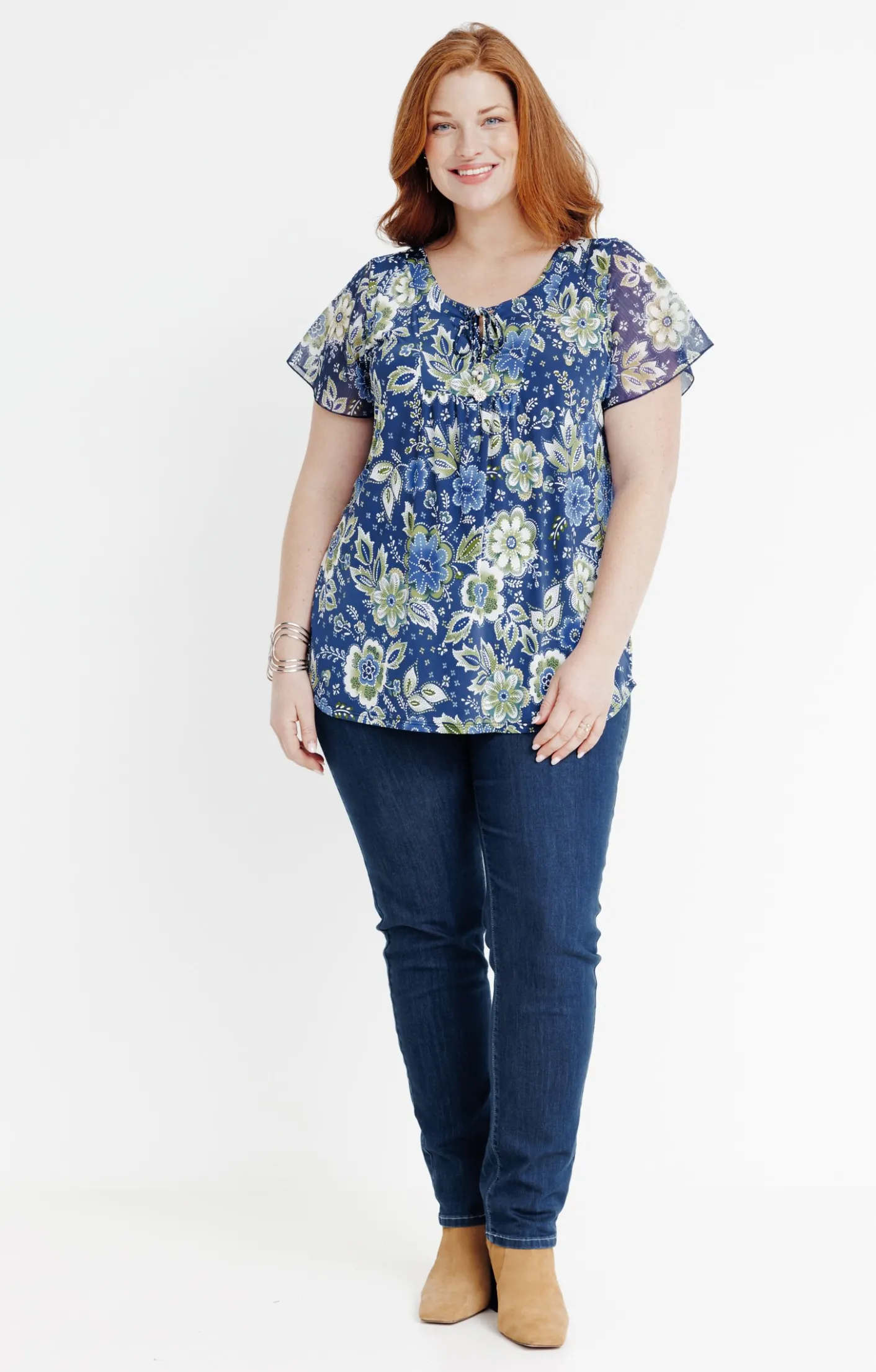 Toscane Boutique Tee-shirt à imprimé floral| Tee-shirts