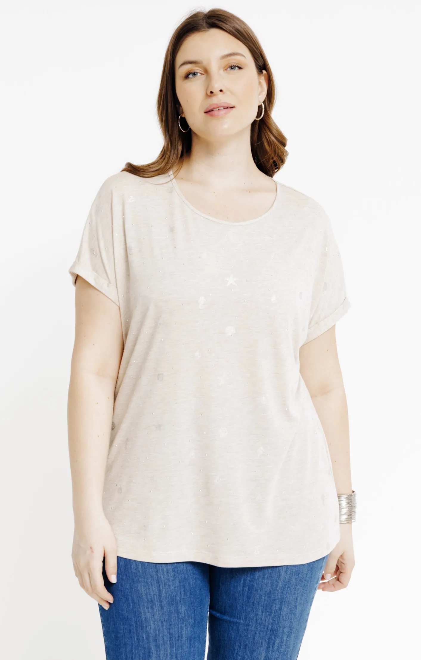 Toscane Boutique Tee-shirt à imprimé foil| Tee-shirts