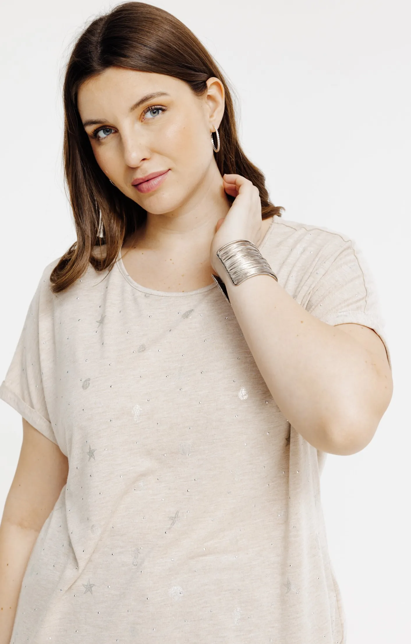 Toscane Boutique Tee-shirt à imprimé foil| Tee-shirts