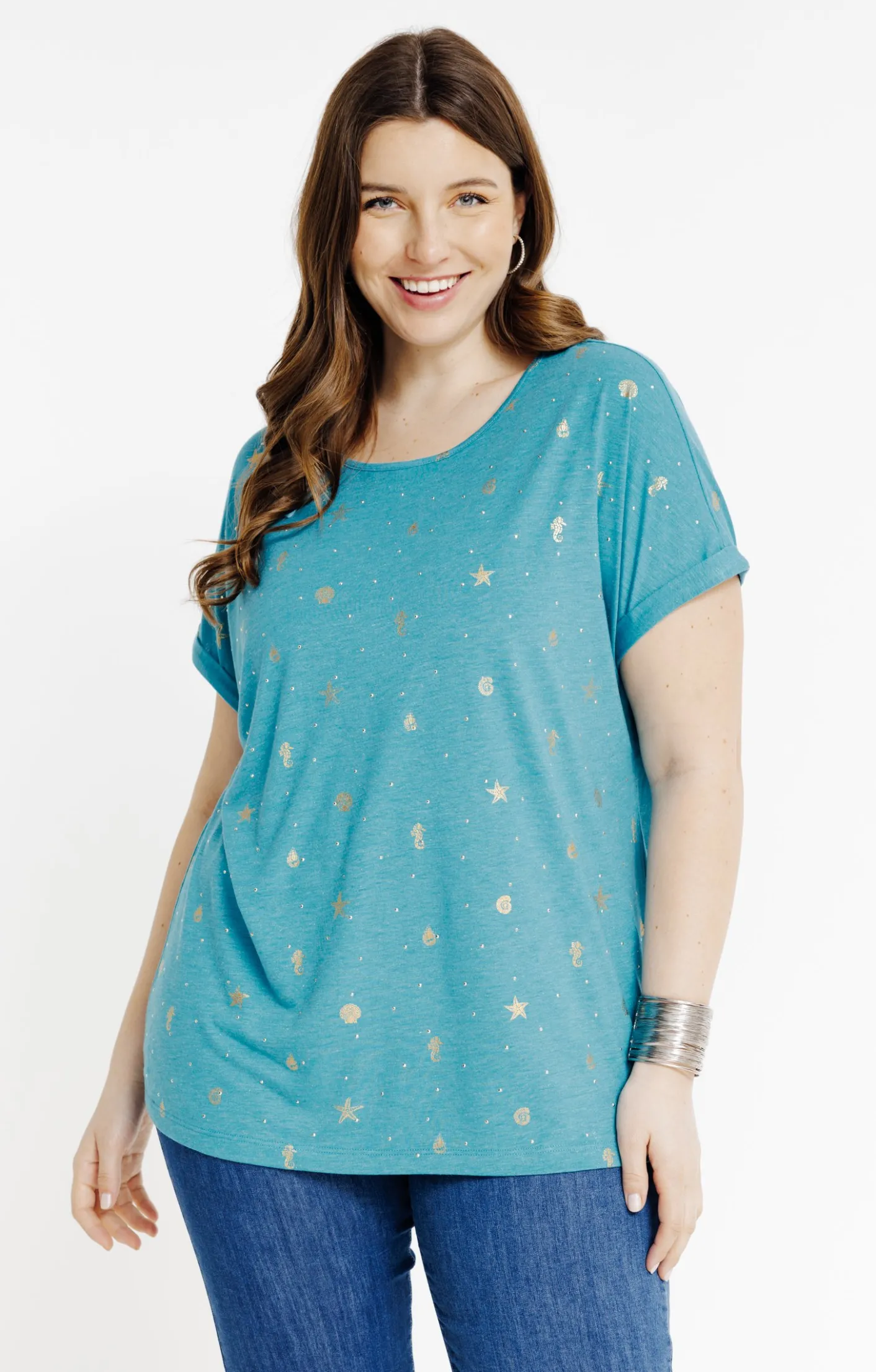 Toscane Boutique Tee-shirt à imprimé foil| Tee-shirts