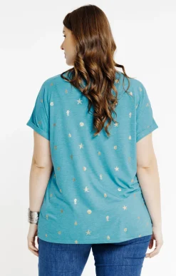 Toscane Boutique Tee-shirt à imprimé foil| Tee-shirts