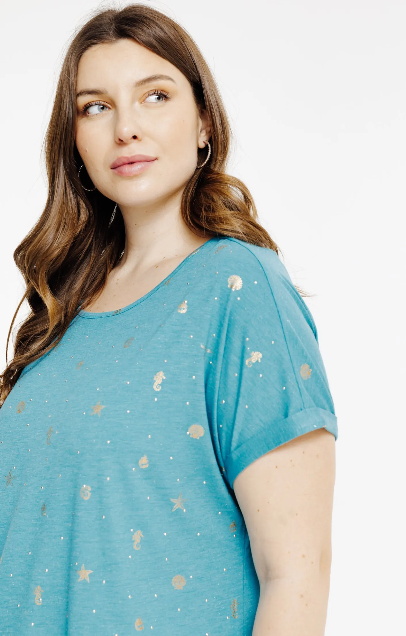 Toscane Boutique Tee-shirt à imprimé foil| Tee-shirts