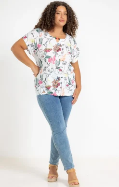 Toscane Boutique Tee-shirt à imprimé visages| Tee-shirts