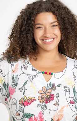Toscane Boutique Tee-shirt à imprimé visages| Tee-shirts