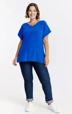Toscane Boutique Tee-shirt bi-matière uni| Tee-shirts