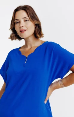Toscane Boutique Tee-shirt bi-matière uni| Tee-shirts