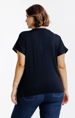 Toscane Boutique Tee-shirt bi-matière uni| Tee-shirts
