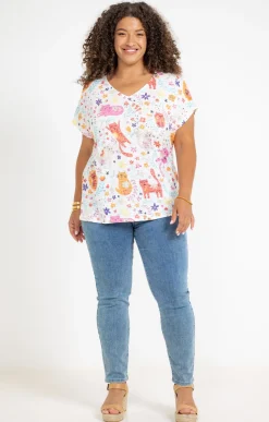 Toscane Boutique Tee-shirt imprimé chats| Tee-shirts