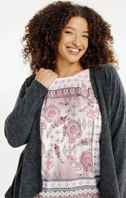 Toscane Boutique Tee-shirt imprimé 2-en-1 avec gilet| Tee-shirts