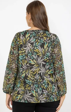 Toscane Boutique Tee-shirt imprimé feuillage| Tee-shirts