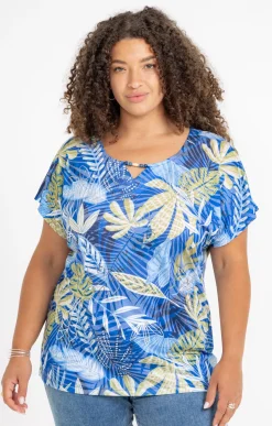 Toscane Boutique Tee-shirt imprimé feuillage| Tee-shirts