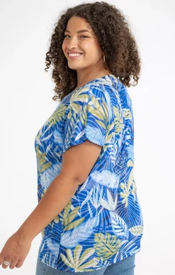 Toscane Boutique Tee-shirt imprimé feuillage| Tee-shirts