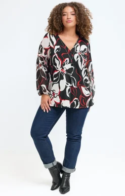 Toscane Boutique Tee-shirt imprimé fleuri et collier| Tee-shirts