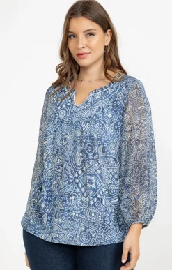 Toscane Boutique Tee-shirt imprimé jeans| Tee-shirts