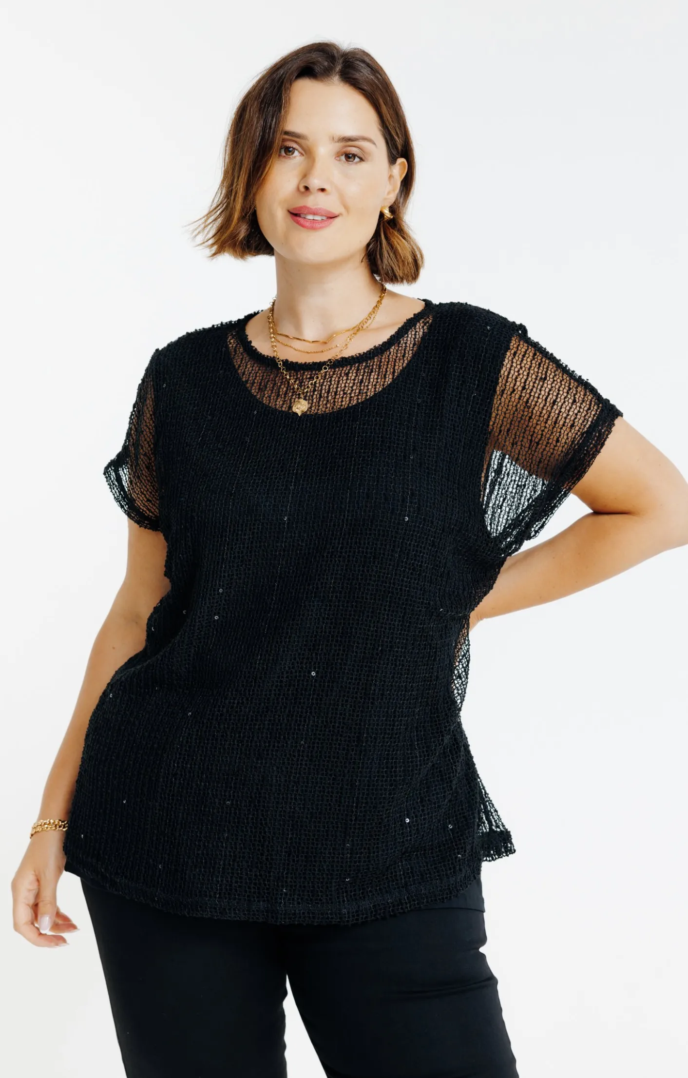 Toscane Boutique Tee-shirt maille ajourée| Tee-shirts