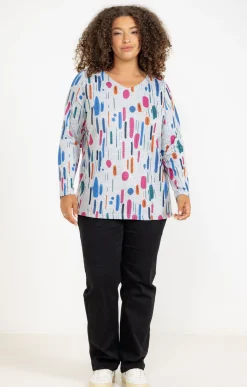 Toscane Boutique Tee-shirt maille chaude col V| Tee-shirts