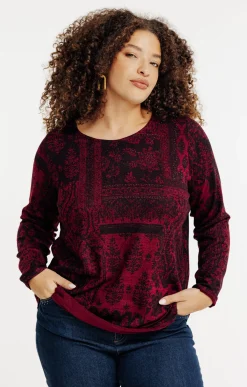 Toscane Boutique Tee-shirt maille chaude imprimé| Tee-shirts